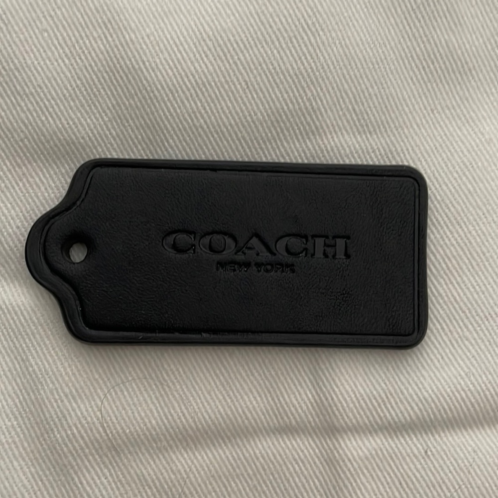 Coach leather hang tag
